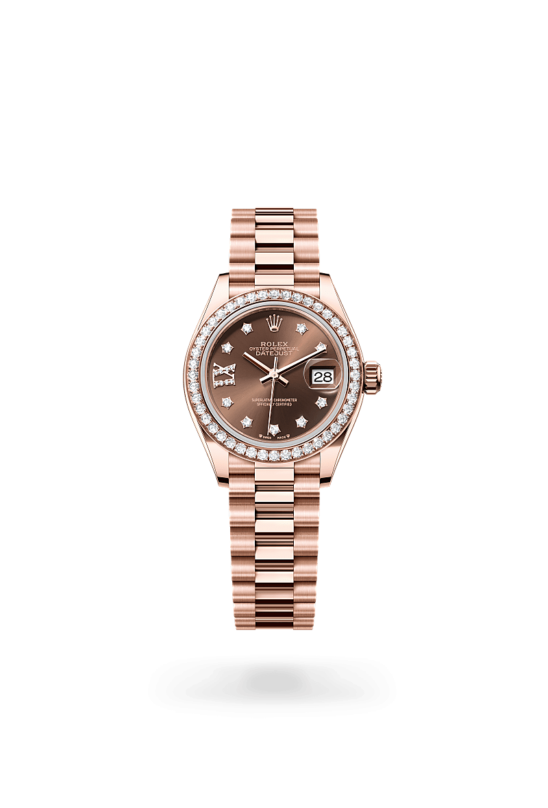 Rolex Lady-Datejust
Oyster, 28 mm, Everose gold and diamonds (Automatic)