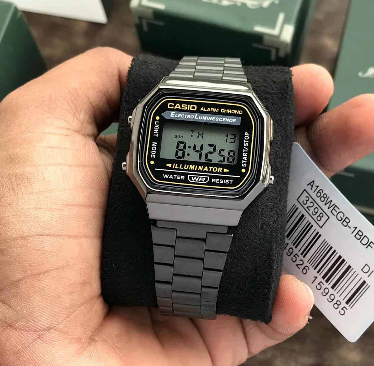 Casio Vintage A168 Inspired Watch (Black) | Classic Unisex Digital Style