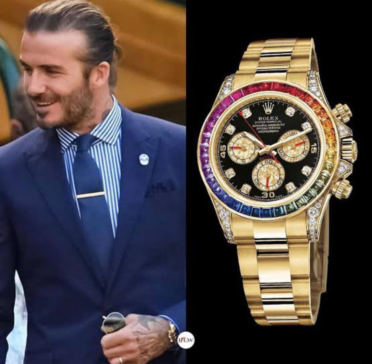 Rolex Rainbow Daytona Gold Tone Automatic Japanese Master Quality Men’s Watch