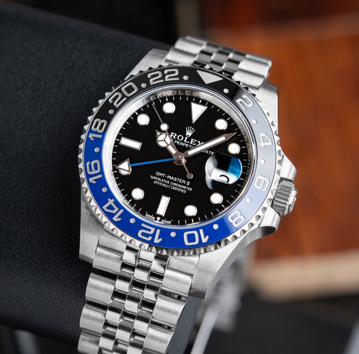Rolex GMT Matser || Batman Limited Edition Silver Blue Japanese Automatic Master Quality Mens Watch
