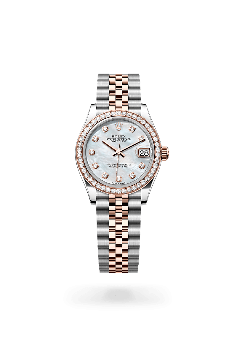 Rolex Datejust Woman Oyster, 31 mm, Oystersteel, Everose gold and diamonds (Automatic)
