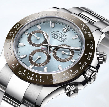 Rolex Daytona Cosmograph Stainless Steel Sky Blue Dial Japanese Master Quality Mens Watch