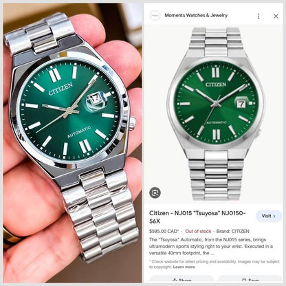 CITIZEN ANALOG GREEN DIAL