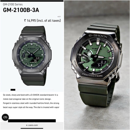 G-SHOCK GM 2100 GREEN METAL BODY