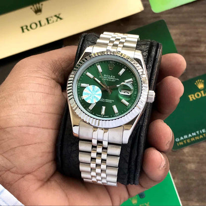 Rolex Date Just 41 Mint Green Dial & Jubli Chain Automatic Mens Watch