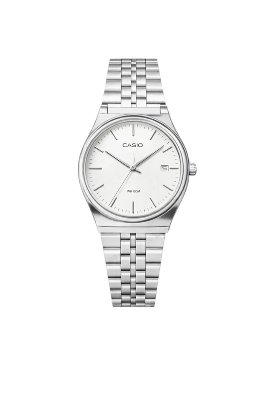 CASIO ANALOG MTP SILVER-White