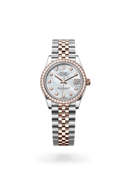 Rolex Datejust Woman Oyster, 31 mm, Oystersteel, Everose gold and diamonds (Automatic)