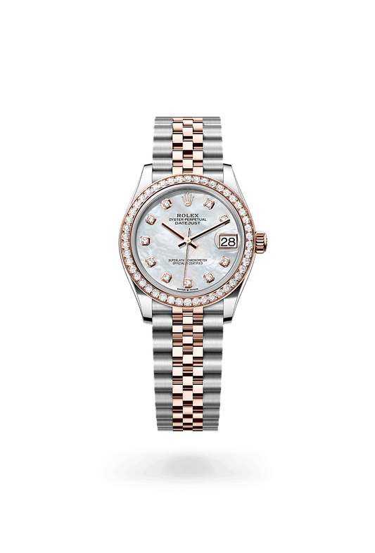 Rolex Datejust Woman Oyster, 31 mm, Oystersteel, Everose gold and diamonds (Automatic)