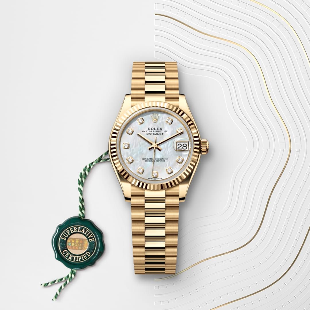 Rolex Datejust Woman Oyster, 31 mm, yellow gold (Automatic)