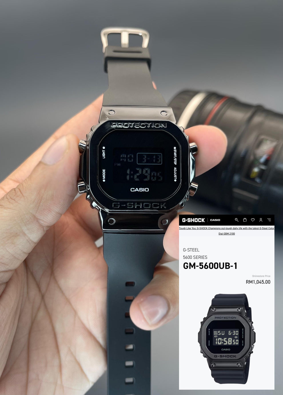 G-SHOCK 5600BB METAL BODY BLACK